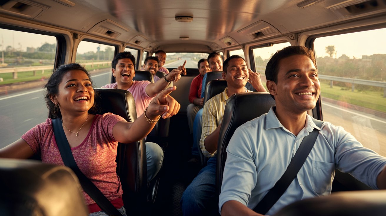 eautiful sunrise view of the Taj Mahal through the red sandstone archway during a sightseeing taxi tour in Agra.
